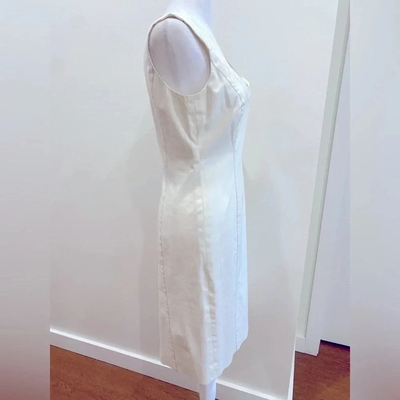 V-Neck Knee-Length Dress White Size US 4 / IT 40 - Picture 3 of 6